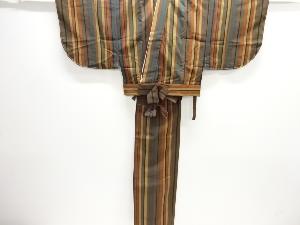 未使用品　縞模様二部式小紋着物